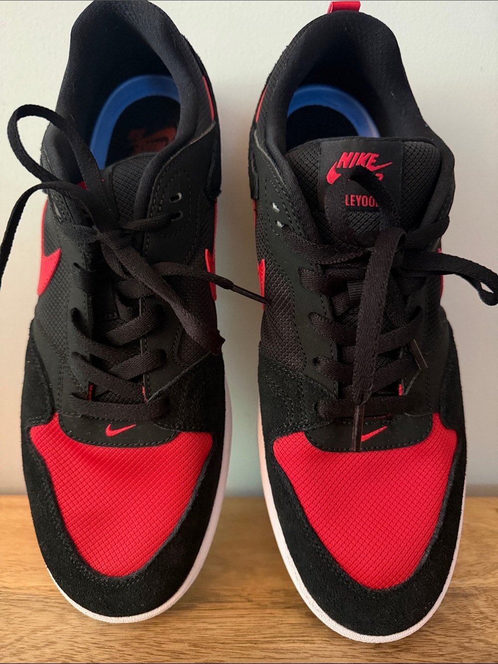 Nike Red and Black Low-Top Sneakers